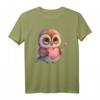Kawaii Eule mit Herz Valentinstag T-Shirt für Mädchen, Frauen & Kinder  Süßes Eulen-Design für Paare, Eulenfans & Kostümpartys
