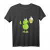 Lustiges Frosch T-Shirt mit Bier - Comic Style Tiermotiv für Damen & Herren, Perfekt als Geschenk zu Weihnachten & Geburtstag