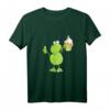 Lustiges Frosch T-Shirt mit Bier - Comic Style Tiermotiv für Damen & Herren, Perfekt als Geschenk zu Weihnachten & Geburtstag