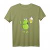 Lustiges Frosch T-Shirt mit Bier - Comic Style Tiermotiv für Damen & Herren, Perfekt als Geschenk zu Weihnachten & Geburtstag