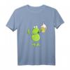 Lustiges Frosch T-Shirt mit Bier - Comic Style Tiermotiv für Damen & Herren, Perfekt als Geschenk zu Weihnachten & Geburtstag