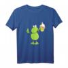 Lustiges Frosch T-Shirt mit Bier - Comic Style Tiermotiv für Damen & Herren, Perfekt als Geschenk zu Weihnachten & Geburtstag