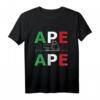 APE 50 Dreirad T-Shirt mit Italien Fahne & Herzschlag - Lustiges Shirt für Piaggio Ape 50 Fans, Fahrer & Fan Geschenk zu Weihnachten & Geburtstag
