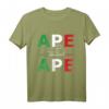 APE 50 Dreirad T-Shirt mit Italien Fahne & Herzschlag - Lustiges Shirt für Piaggio Ape 50 Fans, Fahrer & Fan Geschenk zu Weihnachten & Geburtstag