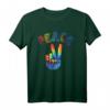 Tie-Dye Peace Zeichen T-Shirt mit Victory Symbol  Buntes Hippie-Design für Festival, Party & Internationalen Tag des Friedens