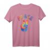 Tie-Dye Peace Zeichen T-Shirt mit Victory Symbol  Buntes Hippie-Design für Festival, Party & Internationalen Tag des Friedens