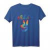 Tie-Dye Peace Zeichen T-Shirt mit Victory Symbol  Buntes Hippie-Design für Festival, Party & Internationalen Tag des Friedens
