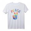 Tie-Dye Peace Zeichen T-Shirt mit Victory Symbol  Buntes Hippie-Design für Festival, Party & Internationalen Tag des Friedens