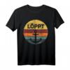 Löppt! Moin Moin Norddeutschland Anker T-Shirt  Maritimes Vintage Design für Nordsee-Fans, Friesland & Inselbewohner