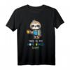 Faultier Team Homeoffice T-Shirt - Lustiges Büro Outfit für Zuhause, Webcam Hingucker & Geschenkidee für Männer, Frauen, Kollegen & Freunde