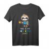 Faultier Team Homeoffice T-Shirt - Lustiges Büro Outfit für Zuhause, Webcam Hingucker & Geschenkidee für Männer, Frauen, Kollegen & Freunde