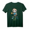 Faultier Team Homeoffice T-Shirt - Lustiges Büro Outfit für Zuhause, Webcam Hingucker & Geschenkidee für Männer, Frauen, Kollegen & Freunde