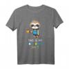 Faultier Team Homeoffice T-Shirt - Lustiges Büro Outfit für Zuhause, Webcam Hingucker & Geschenkidee für Männer, Frauen, Kollegen & Freunde
