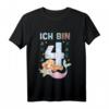 Kinder 4. Geburtstag Meerjungfrau Nixe Mädchen - Süßes Meerjungfrauen T-Shirt für Partys & Geburtstage