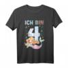 Kinder 4. Geburtstag Meerjungfrau Nixe Mädchen - Süßes Meerjungfrauen T-Shirt für Partys & Geburtstage