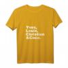 Damen Yves Louis Christian and Coco French Designer T-Shirt mit V-Ausschnitt  Klassisch, Elegant & Hochwertig