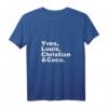 Damen Yves Louis Christian and Coco French Designer T-Shirt mit V-Ausschnitt  Klassisch, Elegant & Hochwertig