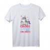 Große Schwester von Zwillingen 2024 T-Shirt mit Einhorn  Perfektes Geschenk zur Babyankündigung für Mädchen