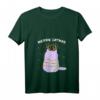 Damen Merry Catmas lustiges Weihnachts-Katzen-T-Shirt im Rentier Kostüm mit V-Ausschnitt - Perfekt für Katzenliebhaberinnen zu Weihnachten