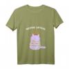 Damen Merry Catmas lustiges Weihnachts-Katzen-T-Shirt im Rentier Kostüm mit V-Ausschnitt - Perfekt für Katzenliebhaberinnen zu Weihnachten