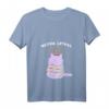 Damen Merry Catmas lustiges Weihnachts-Katzen-T-Shirt im Rentier Kostüm mit V-Ausschnitt - Perfekt für Katzenliebhaberinnen zu Weihnachten