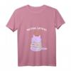 Damen Merry Catmas lustiges Weihnachts-Katzen-T-Shirt im Rentier Kostüm mit V-Ausschnitt - Perfekt für Katzenliebhaberinnen zu Weihnachten