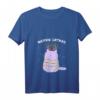 Damen Merry Catmas lustiges Weihnachts-Katzen-T-Shirt im Rentier Kostüm mit V-Ausschnitt - Perfekt für Katzenliebhaberinnen zu Weihnachten