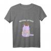Damen Merry Catmas lustiges Weihnachts-Katzen-T-Shirt im Rentier Kostüm mit V-Ausschnitt - Perfekt für Katzenliebhaberinnen zu Weihnachten