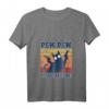 Damen Cat Pew Pew Maddafakas Lustiges Katzen T-Shirt mit Pistole - Humorvolles Geschenk für Katzenliebhaber, Freunde & Familie