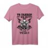 V8 fahren ist wie Reiten nur Vegan - Lustiges Muscle-Car T-Shirt für Auto- und Benzin-Fans mit Humor