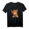 Schottisches Hochlandrind Kopf T-Shirt - Lustiges Kuh Design für Tierliebhaber, Kinder & humorvolle Geschenkideen zu Geburtstag & Weihnachten