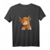 Schottisches Hochlandrind Kopf T-Shirt - Lustiges Kuh Design für Tierliebhaber, Kinder & humorvolle Geschenkideen zu Geburtstag & Weihnachten