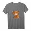 Schottisches Hochlandrind Kopf T-Shirt - Lustiges Kuh Design für Tierliebhaber, Kinder & humorvolle Geschenkideen zu Geburtstag & Weihnachten
