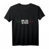 Aprilia RS 125/250 Motorrad T-Shirt mit Herzschlag und italienischer Fahne  Perfektes Geschenk für Aprilia Fans & Kult Motorrad Liebhaber