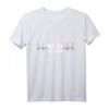 Aprilia RS 125/250 Motorrad T-Shirt mit Herzschlag und italienischer Fahne  Perfektes Geschenk für Aprilia Fans & Kult Motorrad Liebhaber