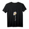 Damen Gänseblümchen T-Shirt mit Spruch 'Stay Positiv'  Perfekt für Frühling, Sommer und als Geschenk für Frau, Freundin oder Mutter