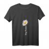 Damen Gänseblümchen T-Shirt mit Spruch 'Stay Positiv'  Perfekt für Frühling, Sommer und als Geschenk für Frau, Freundin oder Mutter