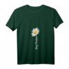 Damen Gänseblümchen T-Shirt mit Spruch 'Stay Positiv'  Perfekt für Frühling, Sommer und als Geschenk für Frau, Freundin oder Mutter