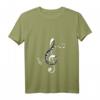Damen Musiknoten T-Shirt mit V-Ausschnitt  Leichtes Musikkleid für Musikerinnen und Musikliebhaberinnen