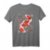 Japanisches Koi Karpfen Nishikigoi T-Shirt mit Kirschblüten  Für Damen, Herren & Kinder, asiatisches Design