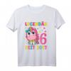 Kinder 6. Geburtstag Einhorn Mädchen T-Shirt - Süßes Design für Geburtstagsgeschenke und Einhorn-Liebhaber