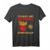 Pommes Sind Frittierte Sonnenstrahlen - Lustiges Pommes T-Shirt für Fastfood-Liebhaber, Humor und Spaß für Schule, Uni, Job & Kneipe