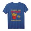 Pommes Sind Frittierte Sonnenstrahlen - Lustiges Pommes T-Shirt für Fastfood-Liebhaber, Humor und Spaß für Schule, Uni, Job & Kneipe