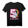 Ich Bin Schon 5 Jahre Einhorn Shirt  Geschenk zum Geburtstag für Mädchen, Kinder T-Shirt mit Regenbogen und Einhorn Design