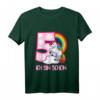 Ich Bin Schon 5 Jahre Einhorn Shirt  Geschenk zum Geburtstag für Mädchen, Kinder T-Shirt mit Regenbogen und Einhorn Design