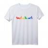 Rainbow Silhouette Corgi Hund T-Shirt  Perfektes Geschenk für Corgi-Besitzer und Hundeliebhaber mit buntem Hundedesign