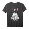 Katzen Papa Katze T-Shirt  Süßes und Lustiges Katzen Design als Geschenk für Katzenliebhaber, Vater, Kinder & Freunde