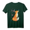 Fox Japanese Kirschblüte Blume Vintage Fuchs T-Shirt  Lustiges Retro Design für Fox- und Japan-Fans, Blumenliebhaber & Kitsune-Enthusiasten