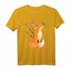 Fox Japanese Kirschblüte Blume Vintage Fuchs T-Shirt  Lustiges Retro Design für Fox- und Japan-Fans, Blumenliebhaber & Kitsune-Enthusiasten