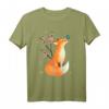 Fox Japanese Kirschblüte Blume Vintage Fuchs T-Shirt  Lustiges Retro Design für Fox- und Japan-Fans, Blumenliebhaber & Kitsune-Enthusiasten